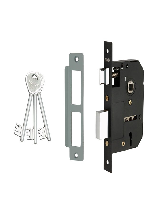 Alwin Tilak Plus, 8 Inch Mortise Lockset, 6 Lever Double Turn Lock Body, 3 Keys,Ideal for Main Door, Bedroom, Living Room, Bathroom and Kitchen Doors Both for Right and Left Hand Doors. (SS Matte) - Image 3
